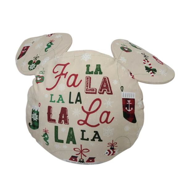 Disney Cruise Line Christmas Pillow Merrytime Holiday Mickey Mouse Plush Zip Bag - Picture 2 of 6